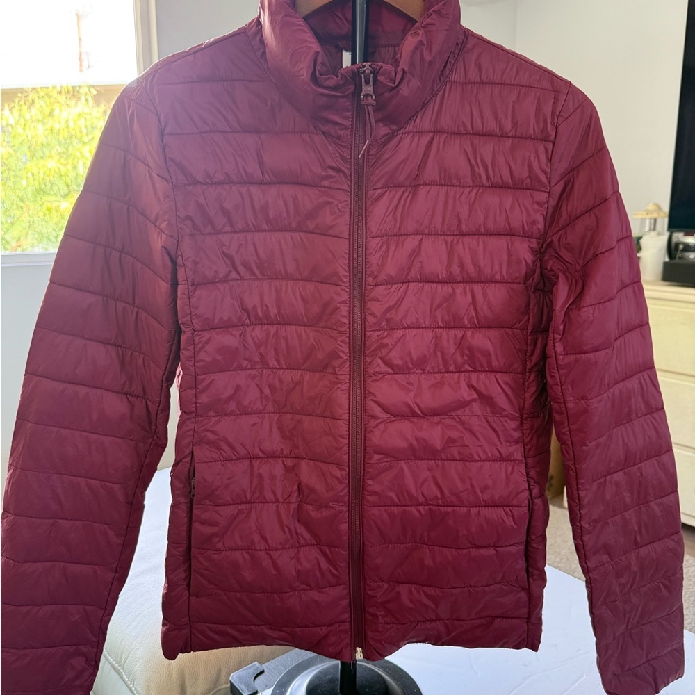 Old Navy Burgundy Quilted Jacket